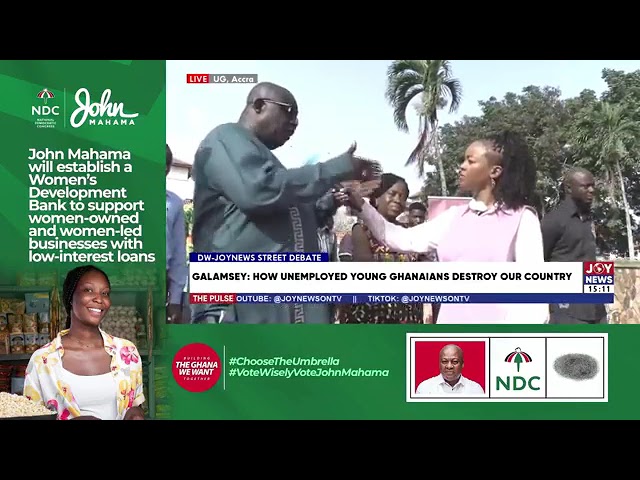 ⁣The JoyNews-DW Street Debate | Galamsey: How unemployed young Ghanaians destroy our country