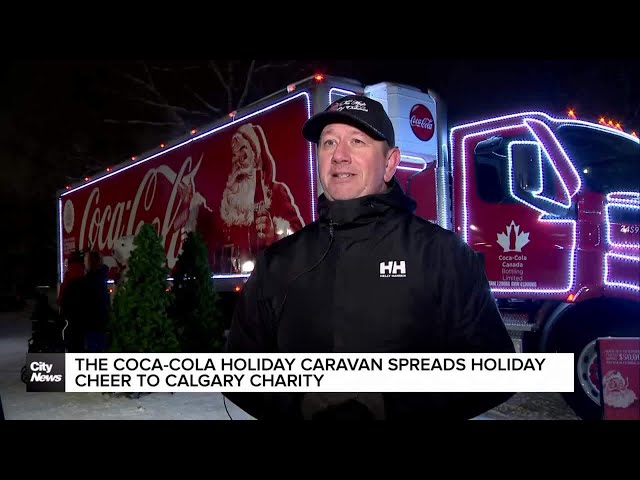 ⁣The Coca-Cola Holiday Caravan spreads holiday cheer to Calgary charity