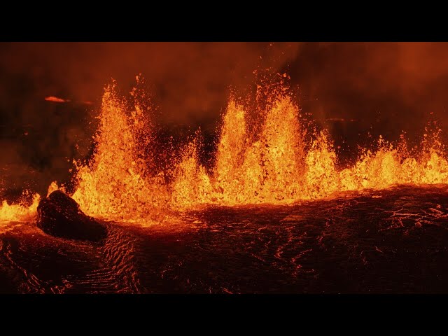 ⁣Volcano on Iceland's Reykjanes Peninsula erupts for the seventh time in 12 months