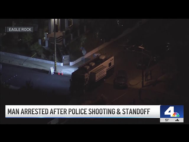 ⁣Man arrested after police shooting and standoff in Eagle Rock