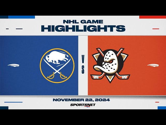 ⁣NHL Highlights | Buffalo Sabres vs. Anaheim Ducks - November 22, 2024