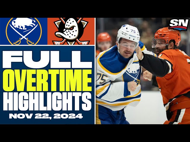 ⁣Buffalo Sabres at Anaheim Ducks | FULL Overtime Highlights - November 22, 2024