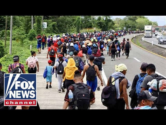 ⁣Migrant caravan from Mexico flooding to US border before Trump takes office