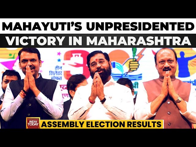 ⁣Maharashtra Election Results: Mahayuti's Historic Landslide Victory In Maharashtra | India Toda