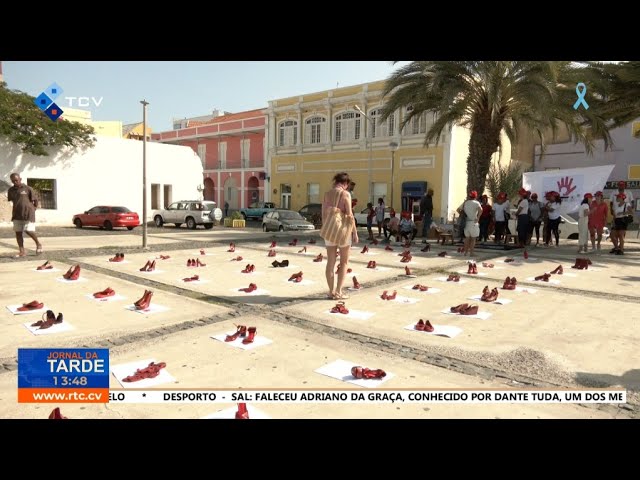 ⁣São Vicente veste-se de vermelho contra o Feminicídio e a VBG