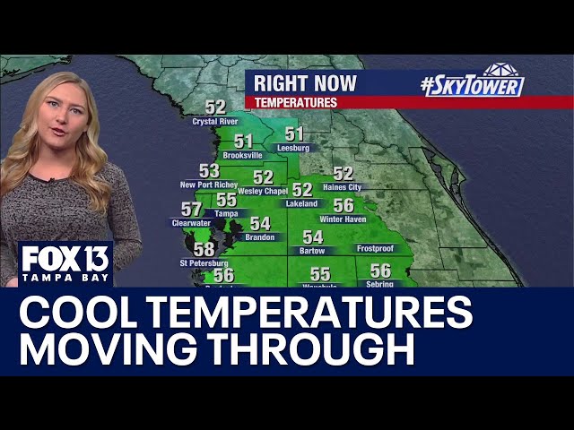 ⁣Tampa weather | Cool temperatures moving through