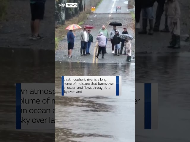 ⁣Snow and severe flooding in California