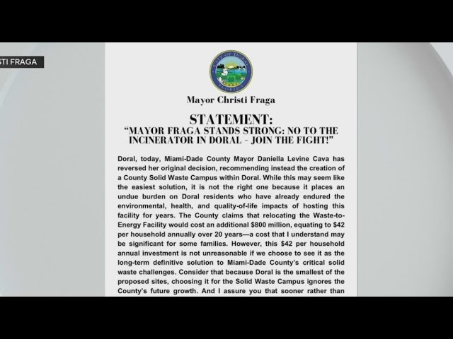 ⁣Miami-Dade County's new trash incinerator proposed to stay in Doral.