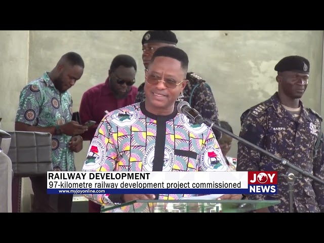 ⁣Railway Development: 97-kilometre railway development project commissioned. #JoyNews