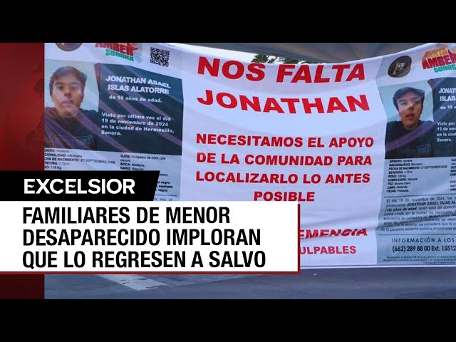 ⁣Jonathan Asael, de 16 años, desapareció en Hermosillo al salir de su casa con un amigo