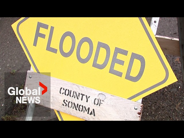 ⁣Northern California deluged by flooding from atmospheric river