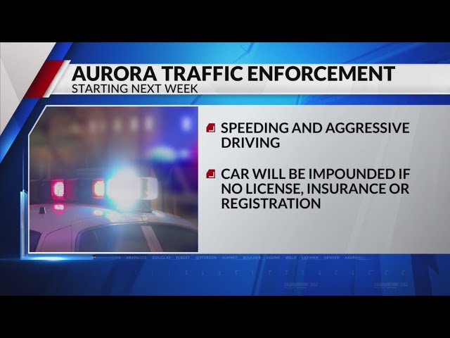 ⁣Aurora warning drivers of ramped up traffic enforcement