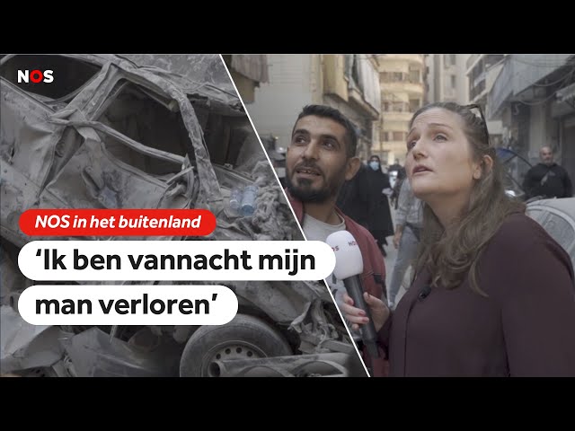 ⁣Dag vol chaos en angst in Beiroet na nieuwe luchtaanval