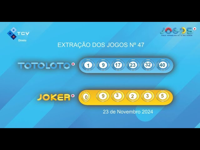 ⁣Extração Totoloto & Joker - 23 de Novembro de 2024