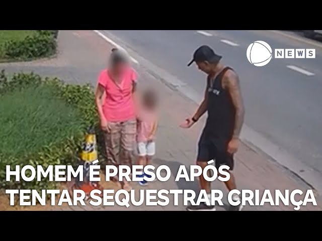 ⁣Homem é preso após tentar sequestrar criança em São Paulo