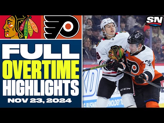 ⁣Chicago Blackhawks at Philadelphia Flyers | FULL Overtime Highlights - Nov 23, 2024