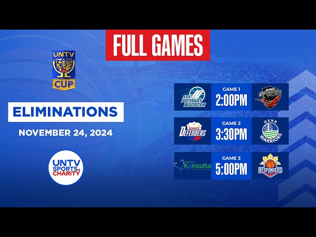 ⁣LIVE FULL GAMES: UNTV Cup Season 11 Eliminations at Novadeci Convention Center, QC | Nov. 24, 2024