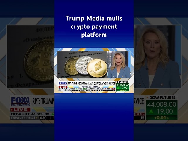 ⁣Trump’s social media company explores crypto payment service #shorts