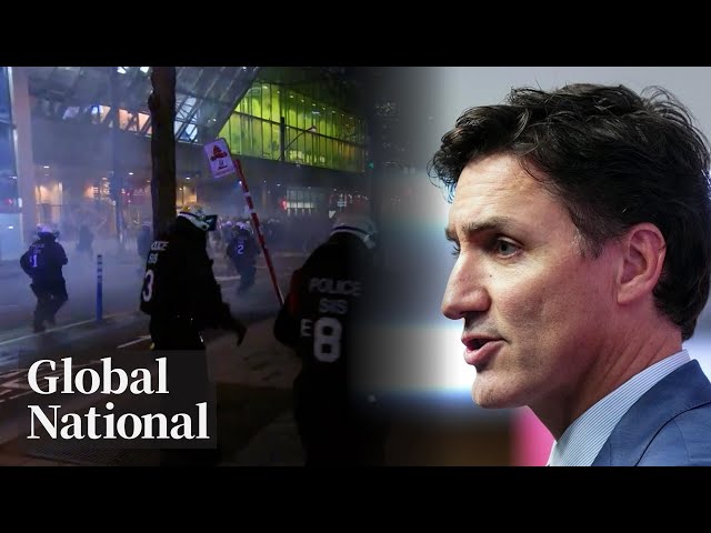 ⁣Global National: Nov. 23, 2024| Trudeau condemns violent anti-NATO protests in Montreal