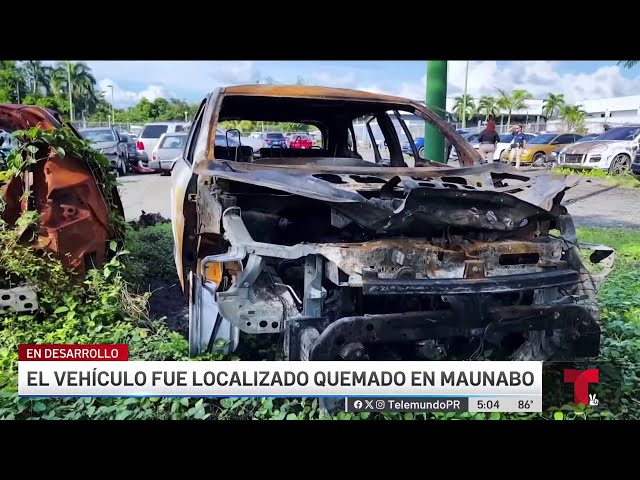 ⁣Ocupan carro quemado que estaría vinculado a asesinatos en cementerio