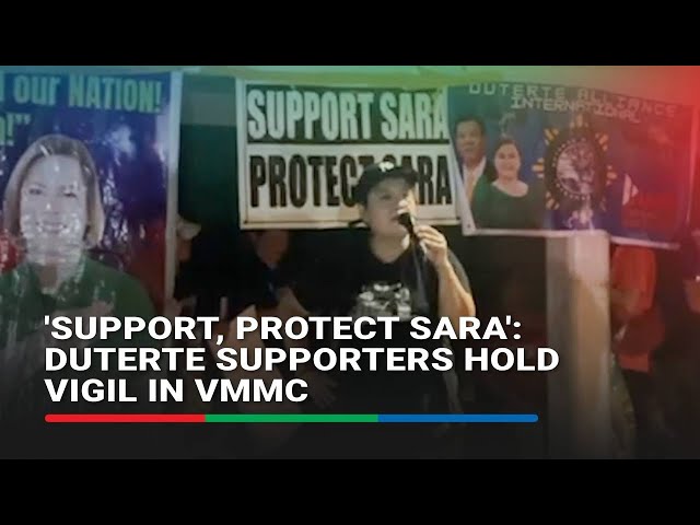 ⁣VP Duterte supporters hold vigil in VMMC, slam Lopez transfer order