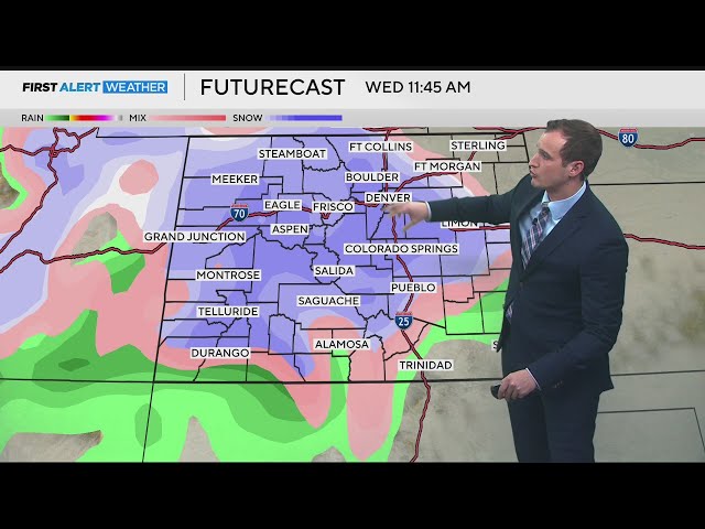 ⁣Several snow chances across Colorado's mountains, Denver ahead of Thanksgiving