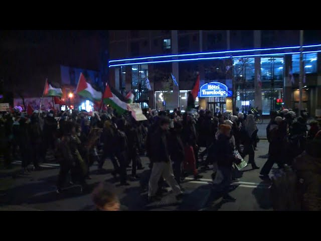 ⁣Anti-NATO protests turn destructive in Montreal