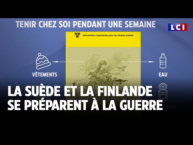 ⁣La Suède et la Finlande se préparent à la guerre｜LCI