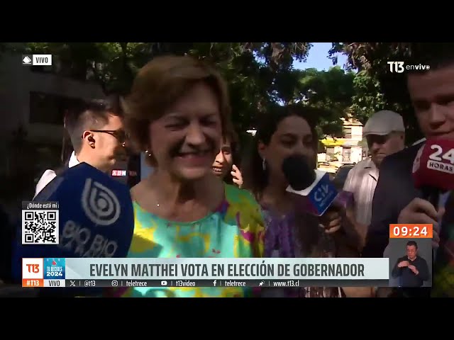 ⁣Las declaraciones de Evelyn Matthei en su llegada a votar