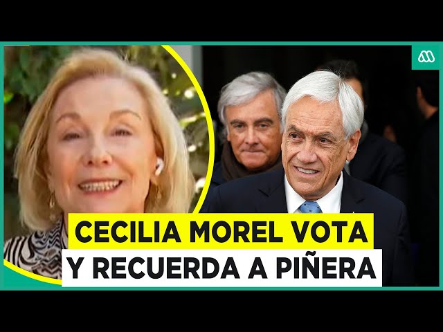 ⁣"Una mezcla de sentimientos": Cecilia Morel llega a votar y recuerda al expresidente Piñer