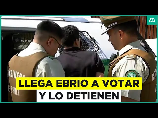 ⁣Hombre es detenido por llegar ebrio a votar: Lo sacaron del local pero insistió