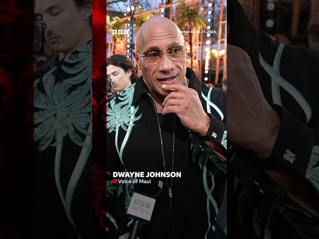 ⁣Dwayne Johnson on wrestlers compared to demigods. #Moana2 #DwayneJohnson #Disney #BBCNews