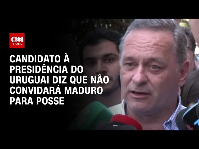 ⁣Candidato à presidência no Uruguai diz que não convidará Maduro para posse | AGORA CNN