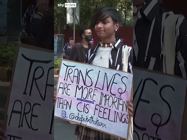 ⁣Thousands gather for annual Pride parade in New Delhi