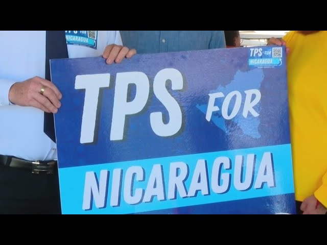 ⁣Nicaraguans rally for TPS extension in South Florida