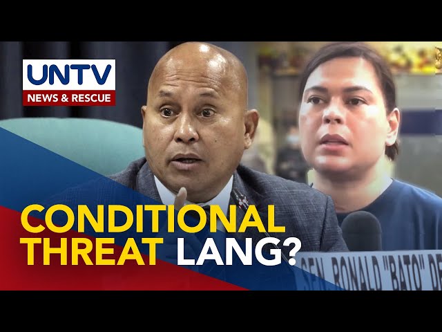 ⁣Banta ni VP Duterte kay PBBM, First Lady at House Speaker, conditional threat lang—Sen. Dela Rosa