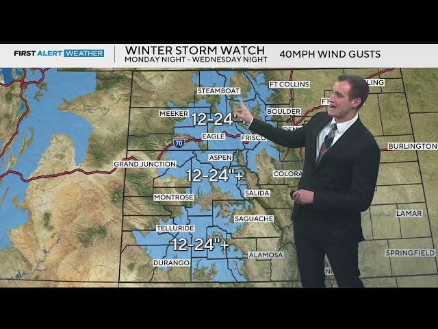 ⁣Big snow across Colorado's high country, Denver expected to see accumulating snow Wednesday