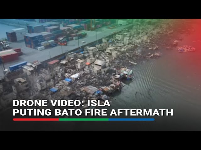 ⁣DRONE VIDEO: Isla Puting Bato fire aftermath