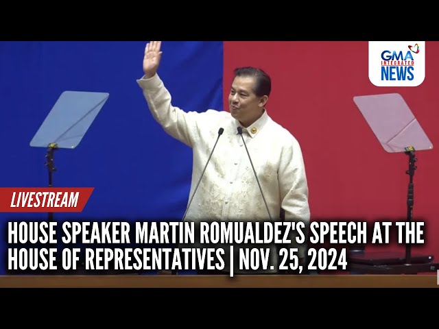 ⁣LIVE: House Speaker Martin Romualdez's speech at the House of Representatives - Replay