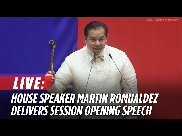 ⁣LIVE: House Speaker Martin Romualdez delivers speech at the opening of session on November 25