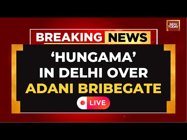 ⁣Adani Bribegate Turmoil LIVE Updates | Congress Alleges Modi Govt-Adani Link | Adani Bribery Case