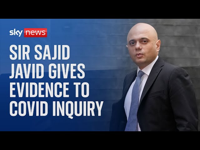 ⁣COVID Inquiry: Former health secretary Sir Sajid Javid gives evidence