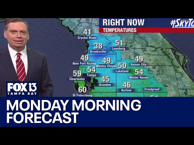 ⁣Tampa weather | Monday morning forecast