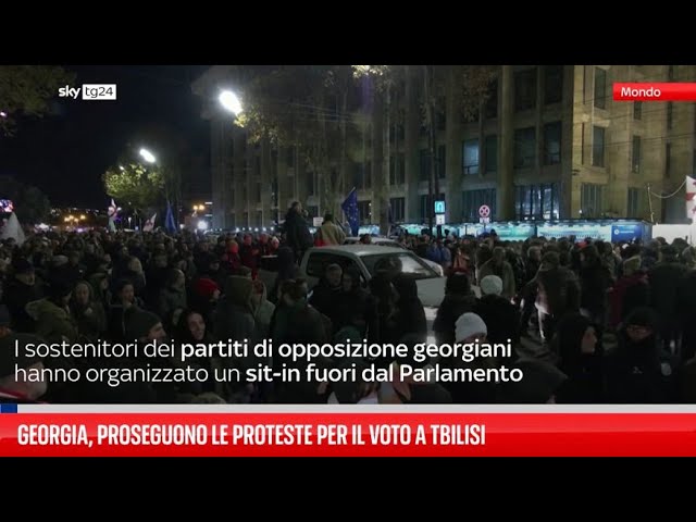 ⁣Georgia, continuano proteste a Tblisi