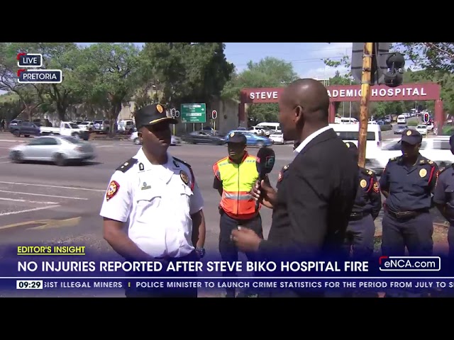 ⁣No injuries reported after Steve Biko Hospital fire