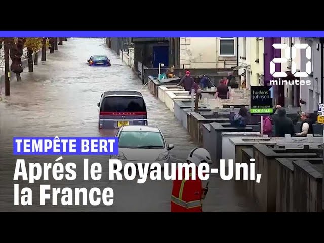 ⁣Tempête Bert : Après avoir frappé le Royaume-Uni, Bert arrive en France