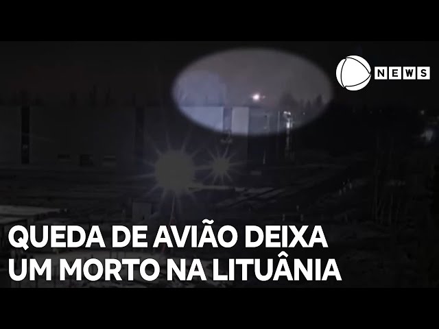 ⁣Queda de avião de carga deixa um morto na Lituânia