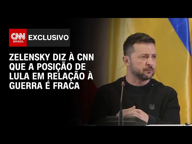 ⁣Zelensky diz à CNN que a posição de Lula em relação à guerra é fraca | LIVE CNN