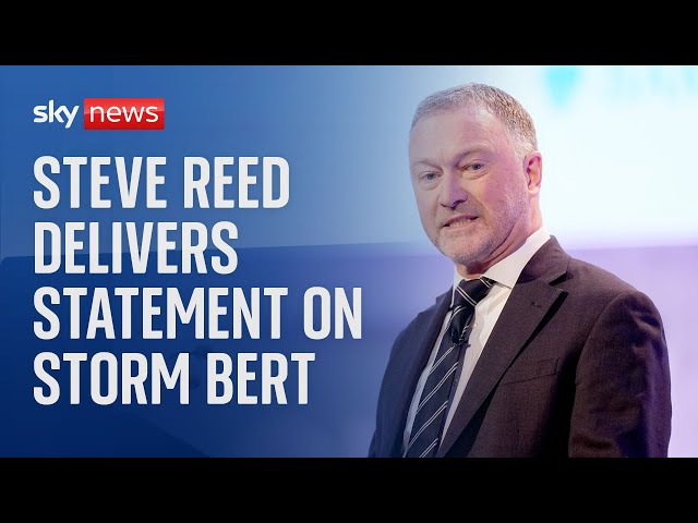 ⁣Watch live: Steve Reed delivers statement on Storm Bert