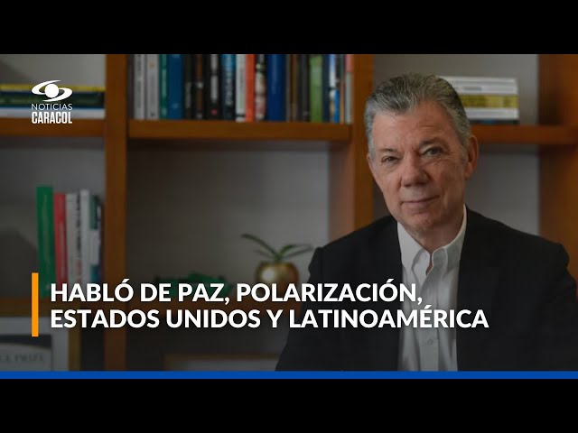 ⁣Expresidente Juan Manuel Santos habla en Noticias Caracol en entrevista con Juan Roberto Vargas